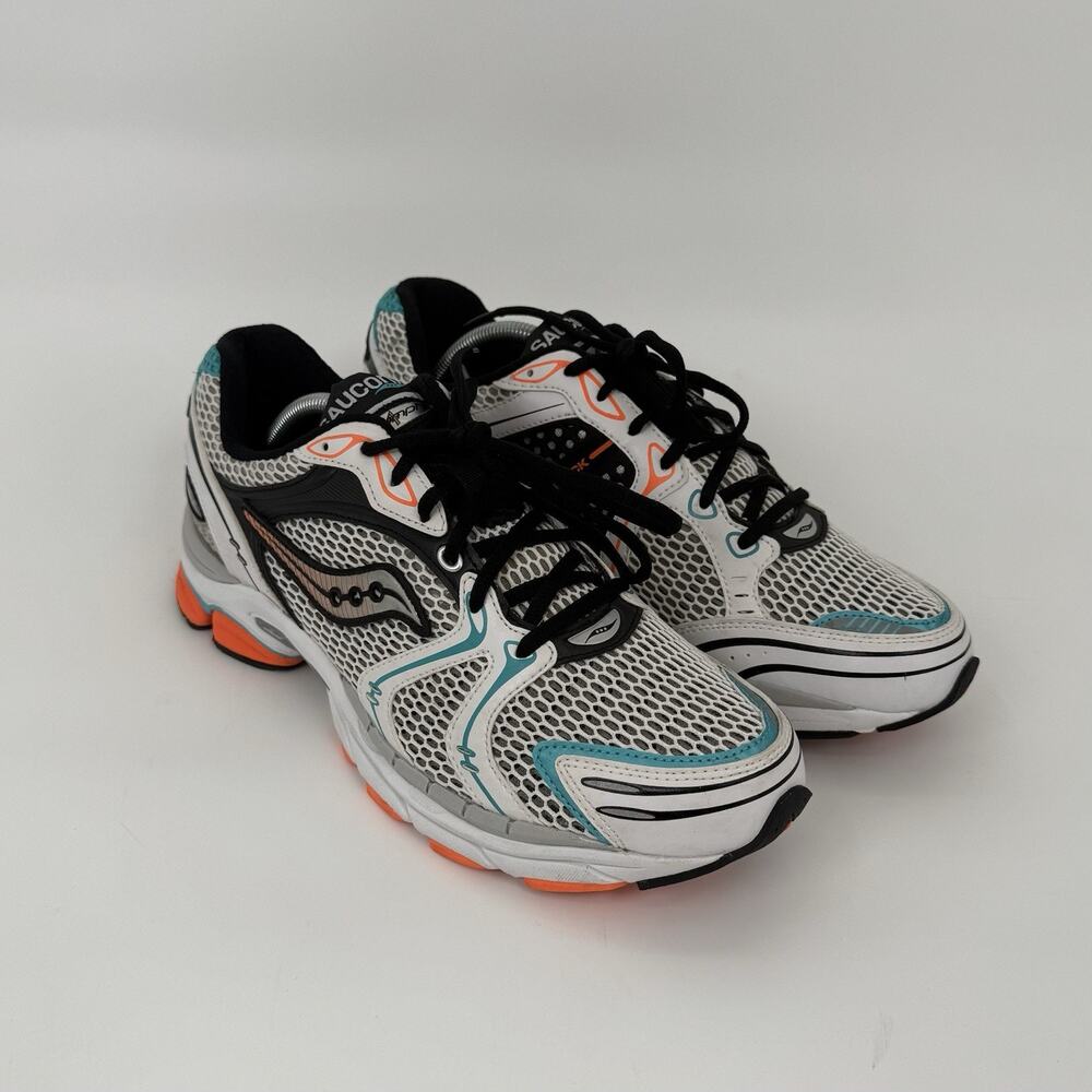 Saucony Progrid Triumph 4 Sneakers Silver Teal Orange S70704-4 Size 10.5M Shoes